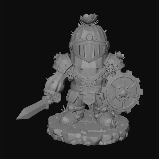 3D model for The Gearbound Cactus Knight