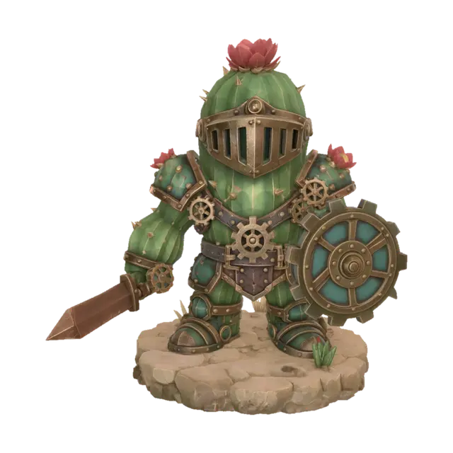 3D model for The Gearbound Cactus Knight