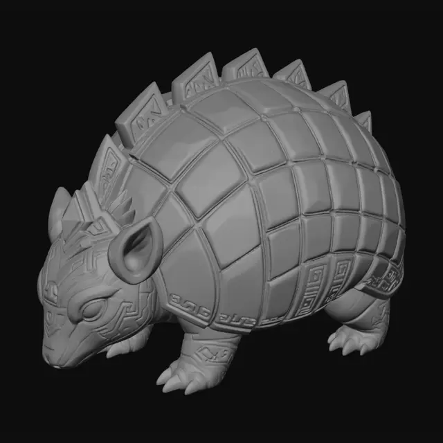 3D model for Ruby Crowned Armored Turtle