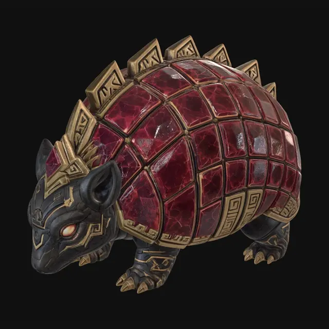 3D model for Ruby Crowned Armored Turtle