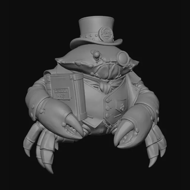 3D model for Steampunk Crab Gentleman