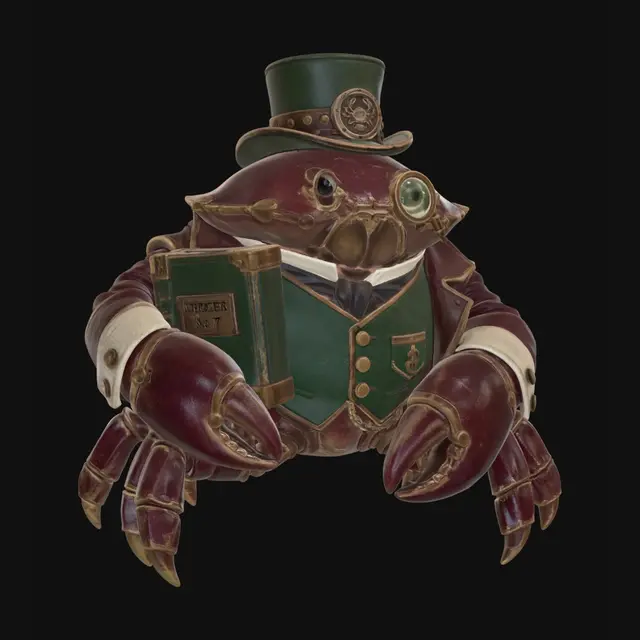 3D model for Steampunk Crab Gentleman