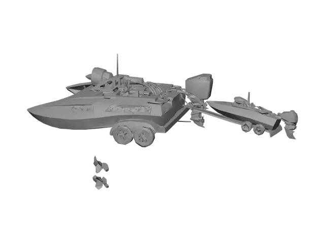 3D model for Jet Turbine Speedboat