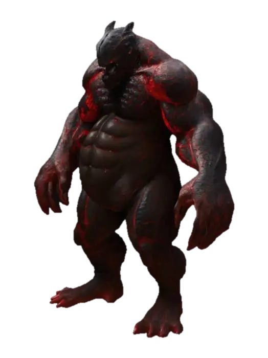Create a cyclops with nothing on his face except one big eye, no nose, no mouth. The… - Scars 3D model, vytvořený pomocí AI