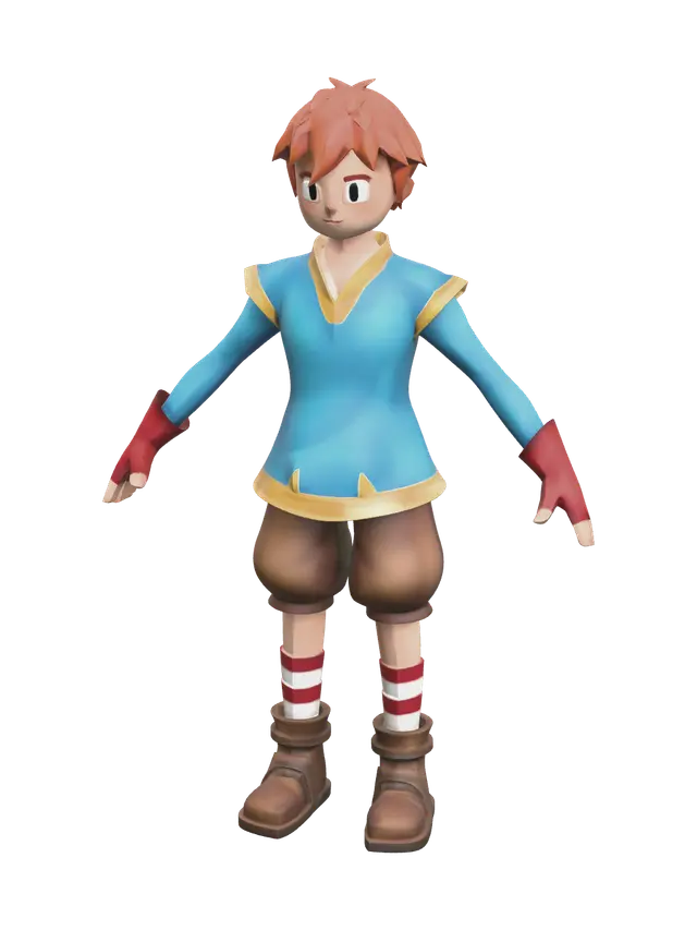 Modello 3D Fantasy Characterbase, generato dall’IA