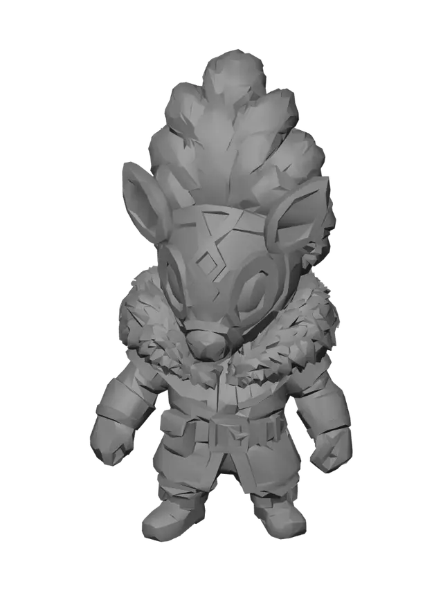 3D model for Rainbow Plumed Guardian