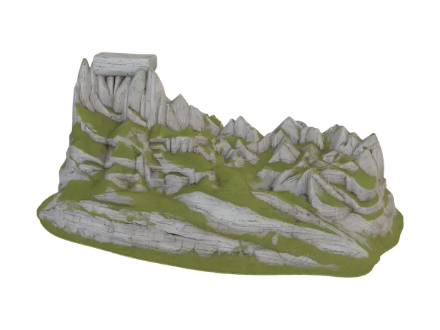 3D model for gerçek bir sıralı dağ oluşturmanı istiyorum gerçekten toprağı dağı ve yeşilliği mükemmel bir oran olacak şekilde
