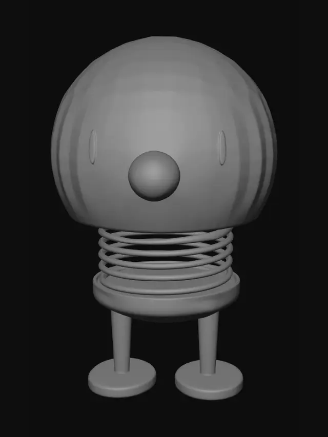 3D model for Red Sphere on a Coil