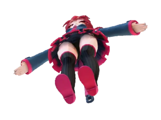 Kasane Teto 3D model, vytvořený pomocí AI
