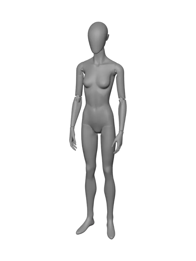3D model for Vorrei un modello base stile manichino base di unreal engine con braccia e testa completi e gambe