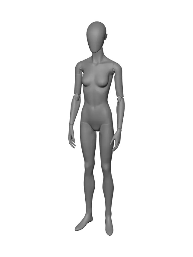 3D model for Vorrei un modello base stile manichino base di unreal engine con braccia e testa completi e gambe