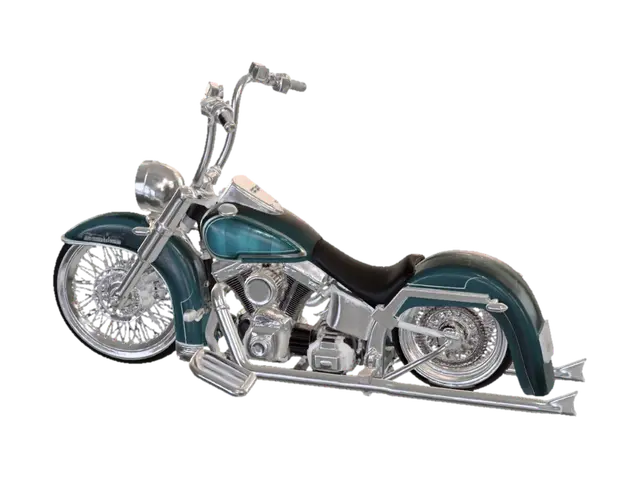 Azure Thunder Chopper - Harley 3D model, vytvořený pomocí AI