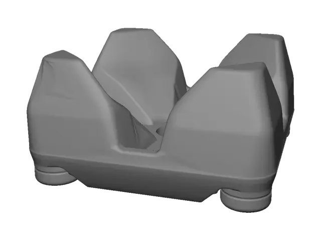 3D model for Black mounting bracket