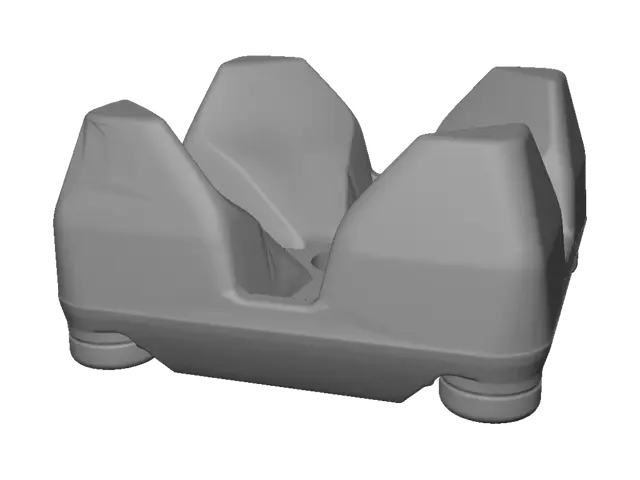 3D model for Black mounting bracket