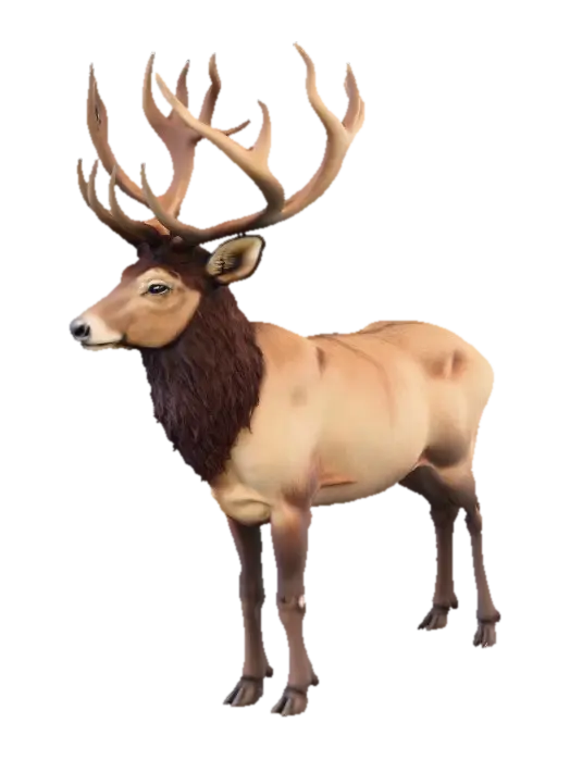 Elk - Deer 3D model, vytvořený pomocí AI