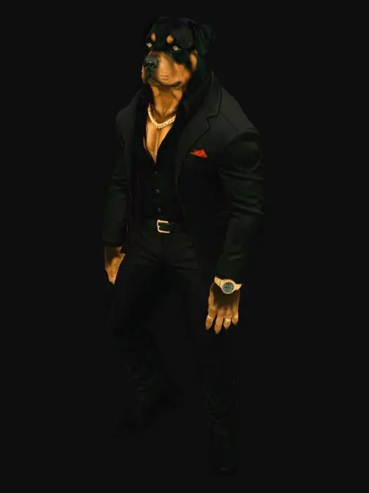 3D model for Dapper Rottweiler