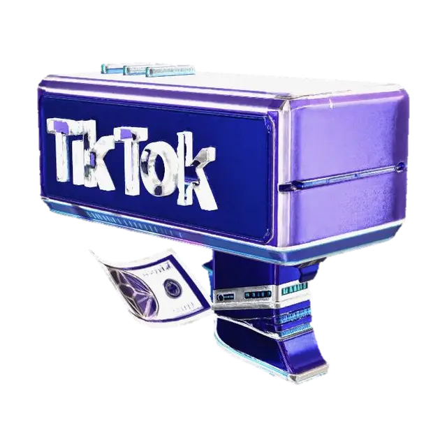 TikTok Money Cannon - Challenge 3D model, vytvořený pomocí AI