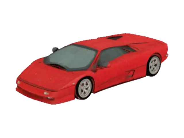 Red Sports Car - Hypercar 3D model, vytvořený pomocí AI