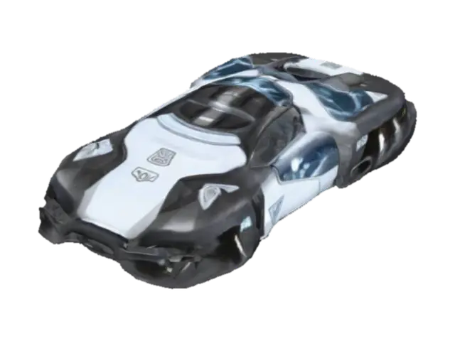 Futuristic Police Hovercar 3D model, vytvořený pomocí AI
