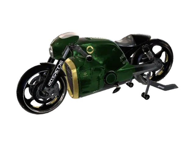 Lotus Hyperbike Concept 3D model, vytvořený pomocí AI