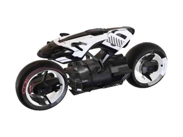 Quantum Hyperbike 3D model, vytvořený pomocí AI