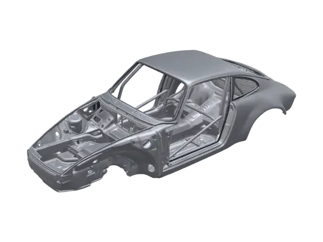 Porsche 911 Bodywork 3D model, vytvořený pomocí AI