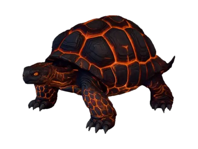 Kindleback Tortoise 3D model, vytvořený pomocí AI