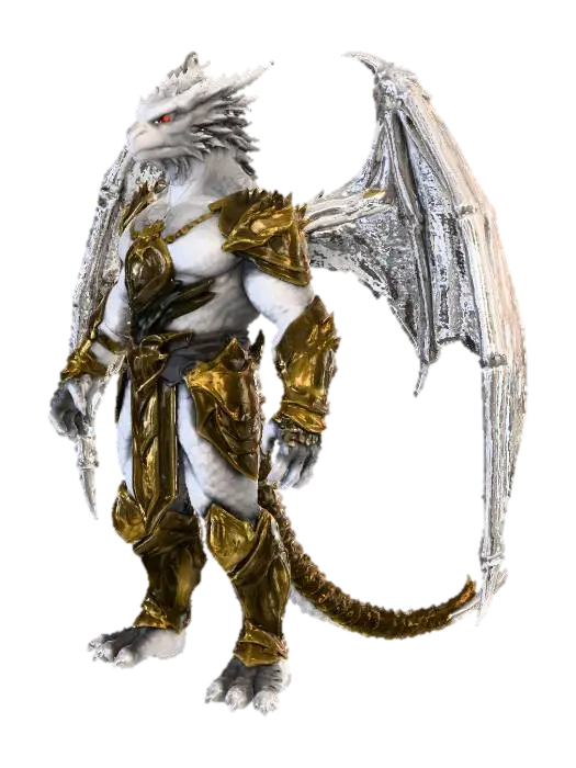 Dragonborn 1 3D model, vytvořený pomocí AI