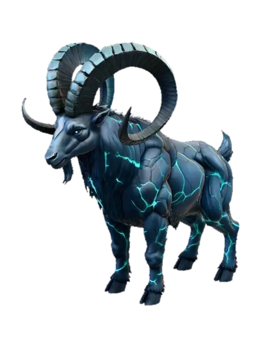 Stonehide Cliff Goat 3D model, vytvořený pomocí AI