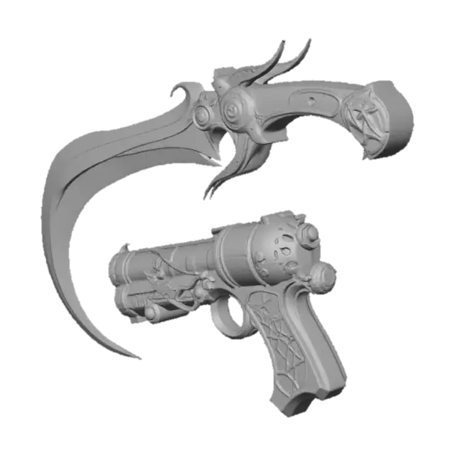 3D model for Etherium Fang Flux Pistol
