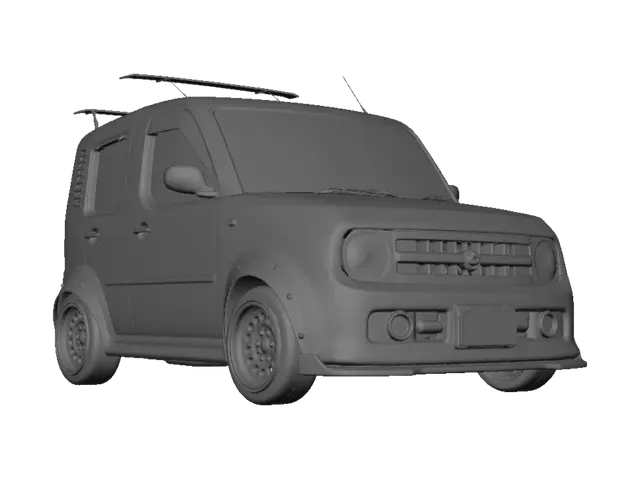 3D model for Blue Widebody Nissan