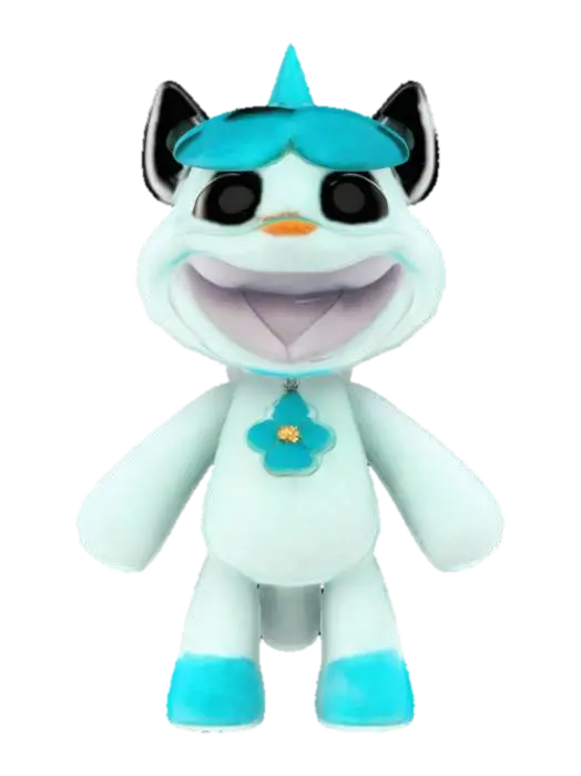 Smiling Unicorn Plush - Curiousmonkey 3D model, vytvořený pomocí AI