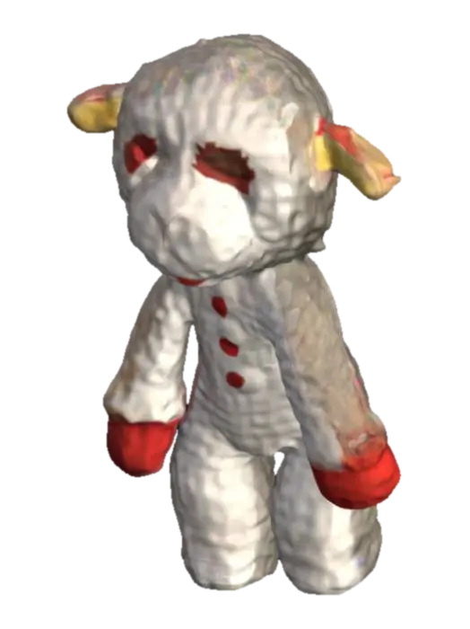 Stuffed Lamb Toy - Curiousmonkey 3D model, vytvořený pomocí AI