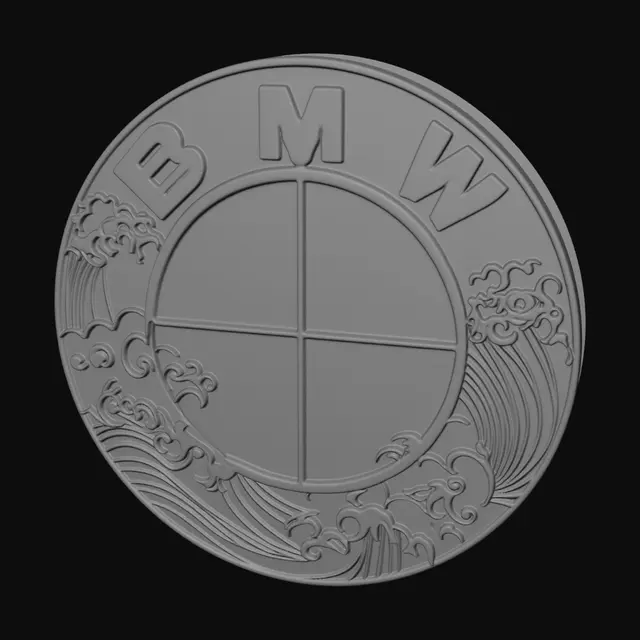 3D model for BMW Wavecrest Emblem