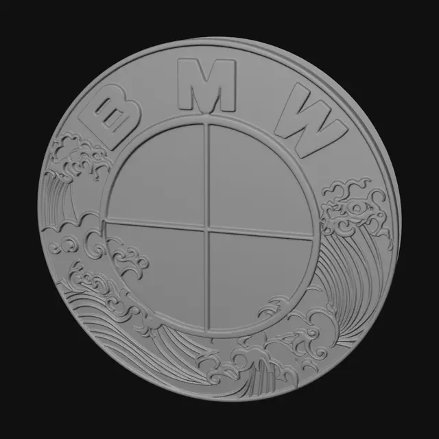 3D model for BMW Wavecrest Emblem