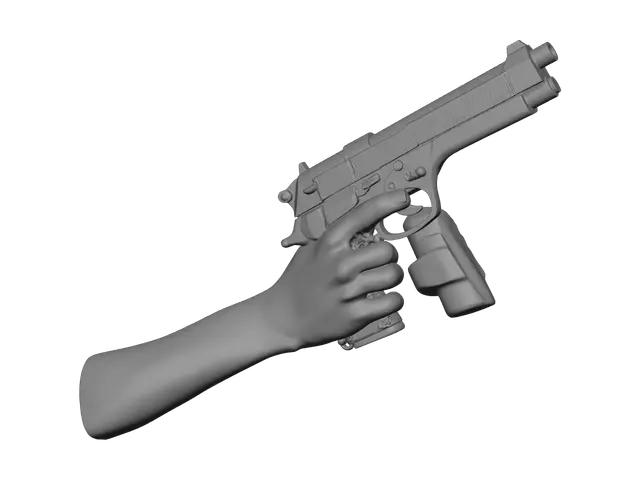 3D model for Fantasy Hand Holding Gun