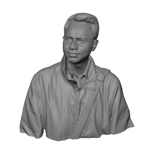 3D model for Portrait of a man in a dark jacket