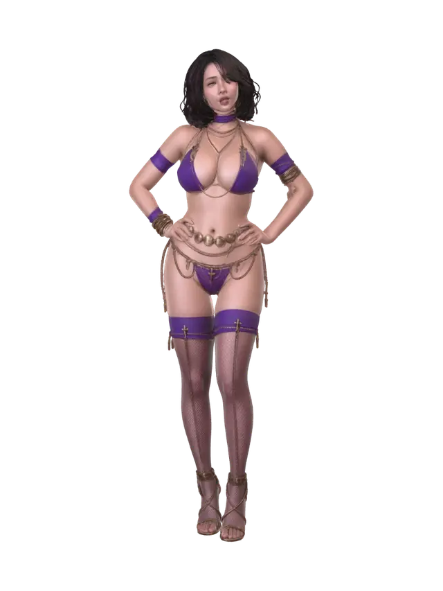Amethyst Enchantress - Spellcasting 3D model, vytvořený pomocí AI