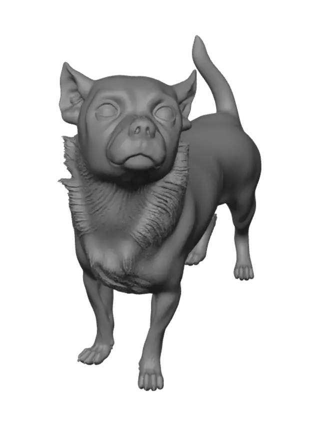 3D model for Chihuahua in a stroller