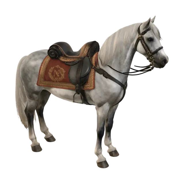 Napoleon's White Charger - Stable 3D model, vytvořený pomocí AI