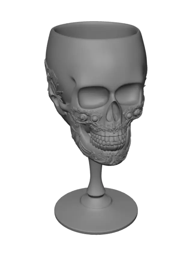 3D model for Gilded Skull Goblet
