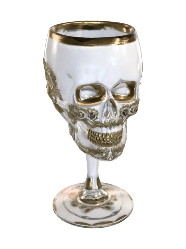 3D model for Gilded Skull Goblet