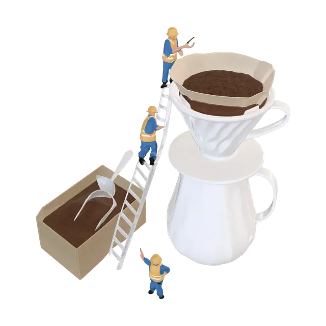 3D model for Mini Construction Crew Brewing Coffee
