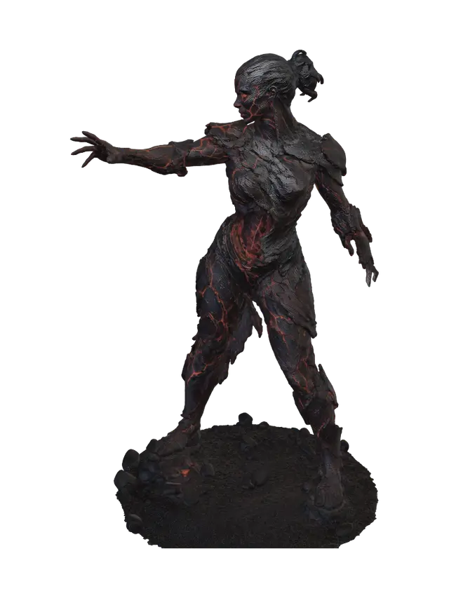 3D model for Lava-veined Golem