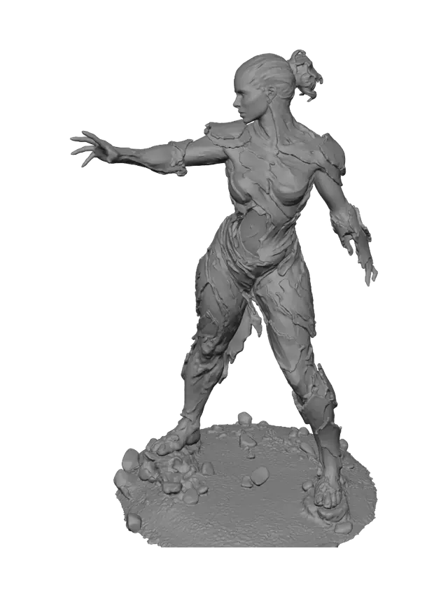 3D model for Lava-veined Golem