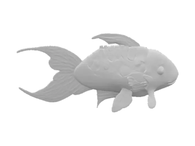 3D model for Blue Koi Sketch, #SketchTo3D#