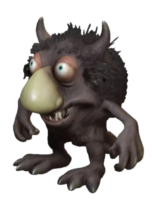 Nose monster - Imaginative 3D model, vytvořený pomocí AI