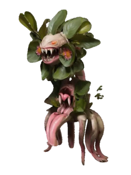 The Telephone Flower Demon - Weird 3D model, vytvořený pomocí AI