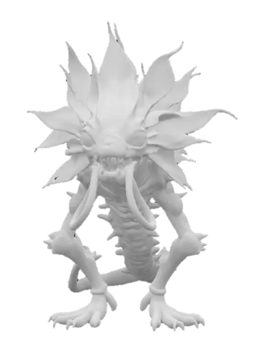 3D model for #garden#, biomechanical flower monsters 