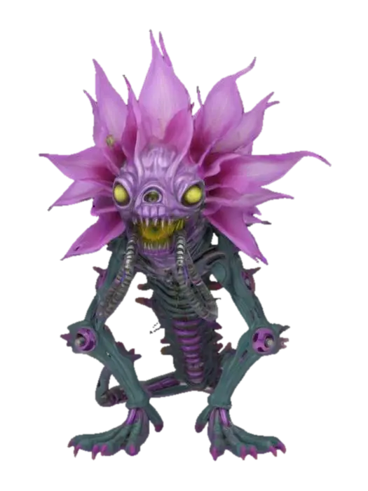 3D model for #garden#, biomechanical flower monsters 
